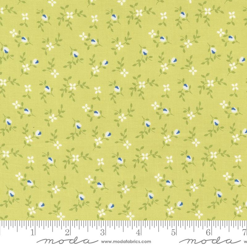 Cali & Co Vine Small Floral Light Lime Light Green Corey Yoder Moda Cotton Fabric