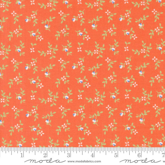 Cali & Co Vine Small Floral Melon Orange Corey Yoder Moda Cotton Fabric
