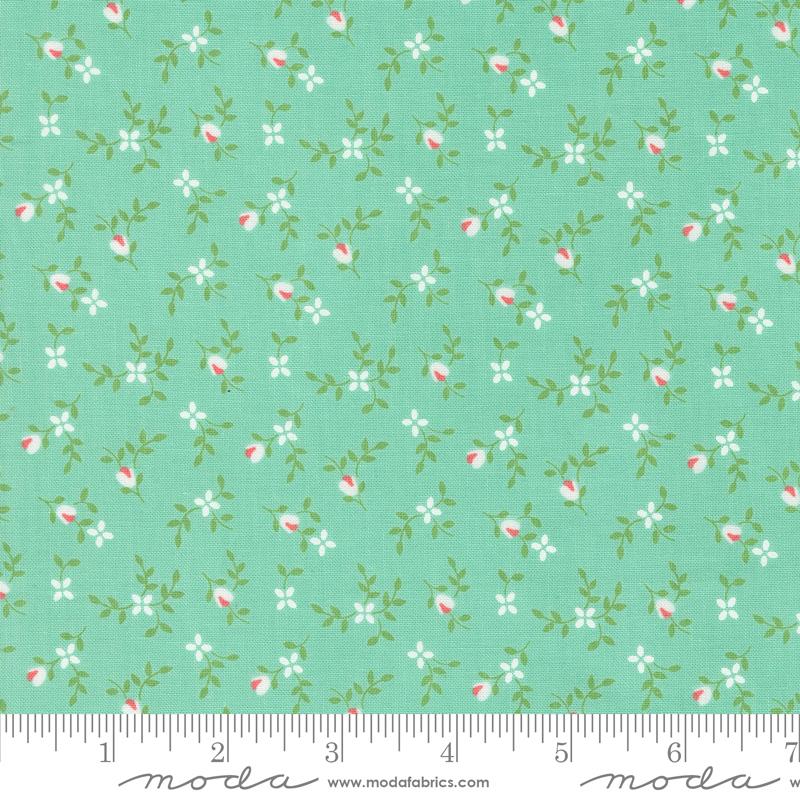 Cali & Co Vine Small Floral Sea Aqua Corey Yoder Moda Cotton Fabric