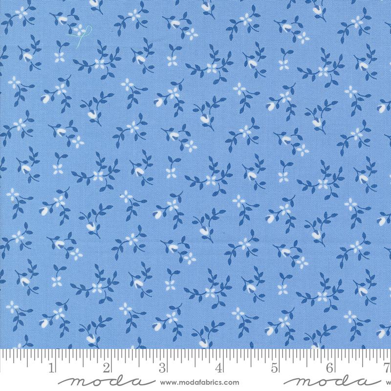 Cali & Co Vine Small Floral Sky Blue Corey Yoder Moda Cotton Fabric