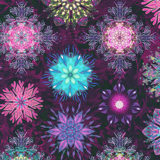 Calixta Floral Amethyst Christiane Marques Robert Kaufman Cotton Fabric RK-AQSD-22767-20