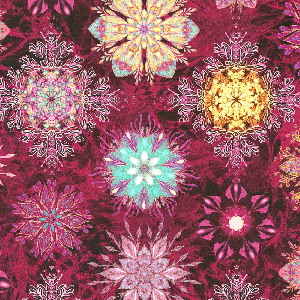 Calixta Floral Dahlia Christiane Marques Robert Kaufman Cotton Fabric RK-AQSD-22767-472