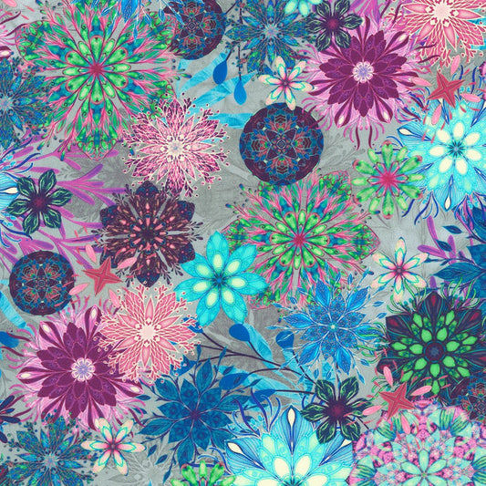 Calixta Floral Jewel Christiane Marques Robert Kaufman Cotton Fabric RK-AQSD-22768-201