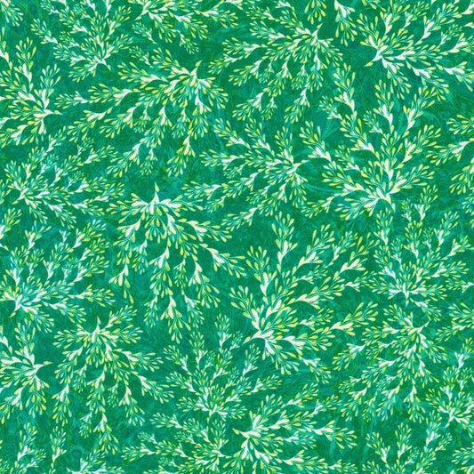 Calixta Foliage Emerald Christiane Marques Robert Kaufman Cotton Fabric