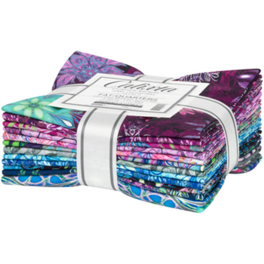 Calixta Jewel Fat Quarter Bundle 18" x 21" Christiane Marques Robert Kaufman Cotton Fabric RK-FQ-2184-12