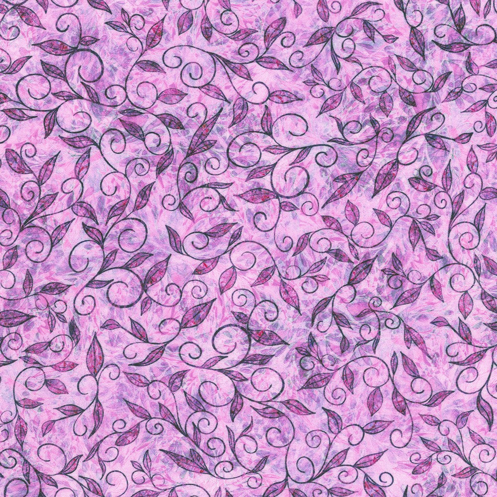 Calixta Swirl Foliage Thistle Christiane Marques Robert Kaufman Cotton Fabric RK-AQSD-22771-252