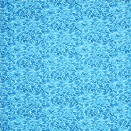 Calm Waves Blue Water Reflection Landscape Medley Elizabeth's Studio Cotton Fabric ES-366-Blue