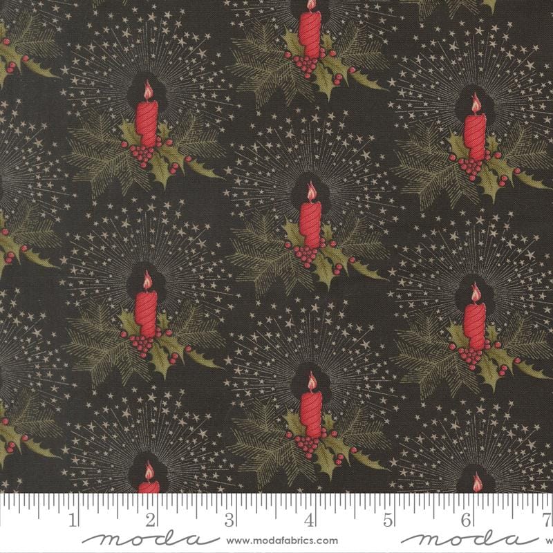 Candlelight Christmas Candlelight Ebony Black 3 Sisters Moda Cotton Fabric MD-44424-16 | US Fabric Shop