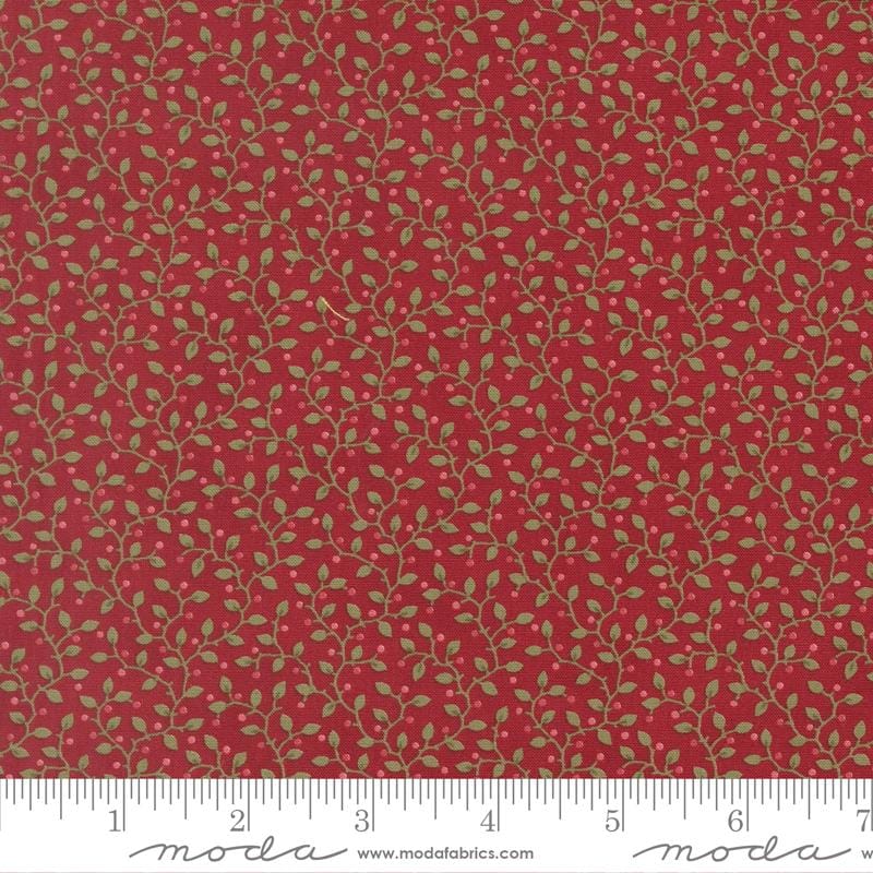 Candlelight Christmas Festive Blenders Vine Berry Crimson Red 3 Sisters Moda Cotton Fabric MD-44427-13 | US Fabric Shop