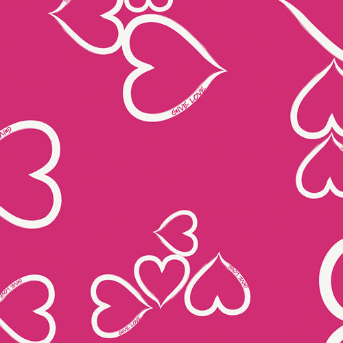 Capsules Letters Give Love Pink Art Gallery Fabrics Cotton Fabric  AGF-CAP-L-3004