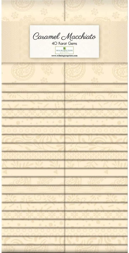 Caramel Macchiato 2.5" Strips Karat Gems Wilmington Prints Cotton Fabric WP 842-38-842