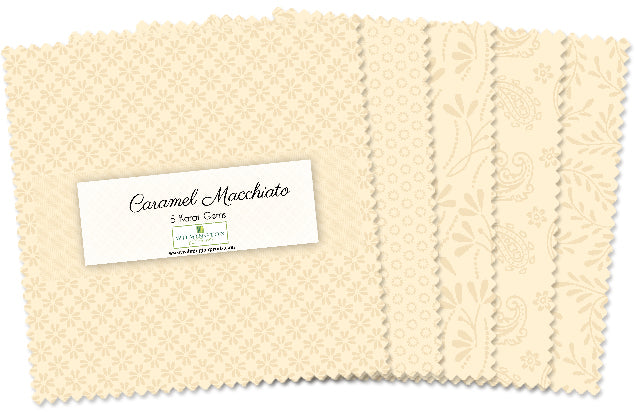 Caramel Macchiato 5" Squares Karat Gems Wilmington Prints Cotton Fabric