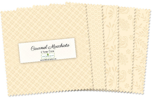 Caramel Macchiato 5" Squares Karat Gems Wilmington Prints Cotton Fabric