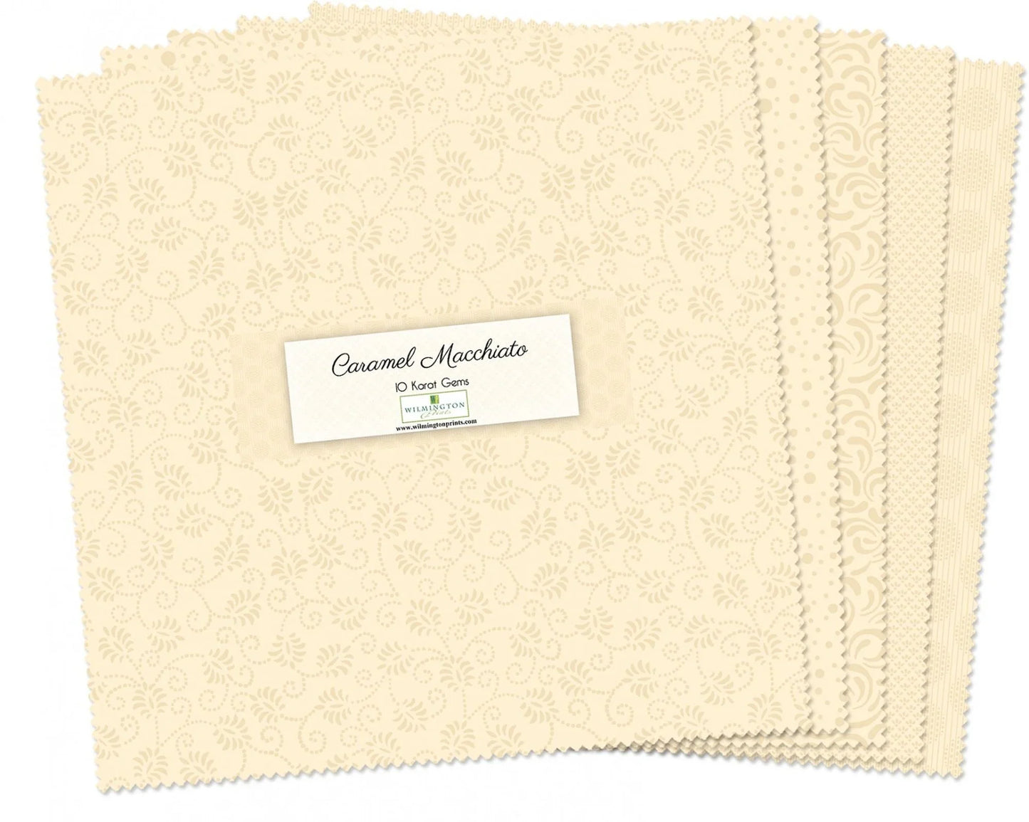 Caramel Macchiato Karat Gems 10" Squares Wilmington Prints Cotton Fabric WP-512-38-512