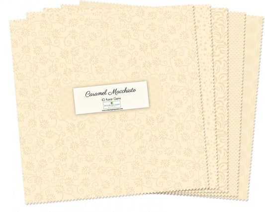 Caramel Macchiato Karat Gems 10" Squares Wilmington Prints Cotton Fabric WP-512-38-512