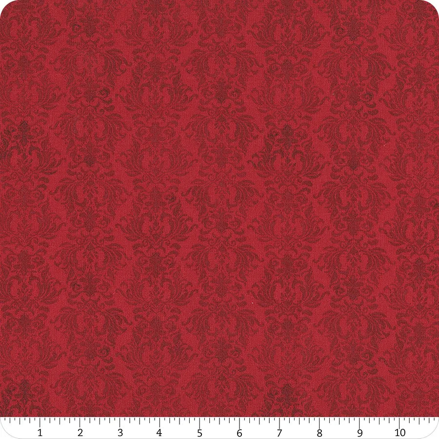 Cardinal Charm Damask Red Susan Winget Wilmington Prints Cotton Fabric WP-3023-39934-333