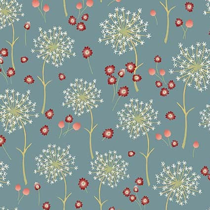 Carefree Dandelion Breeze Delft Bloomery Decor Michael Miller Cotton Fabric MM-DCX12105-DELF-D