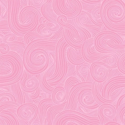 Just Color! Carnation Swirl Studio E Cotton Fabric SE 1351-Carnation