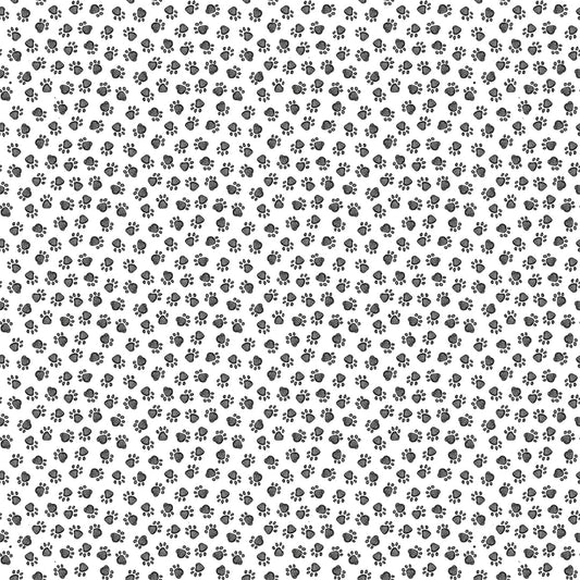 Cat Rescue Paw Toss Charcoal Gray Grace Violet Designs Henry Glass Cotton Fabric HG-664-09