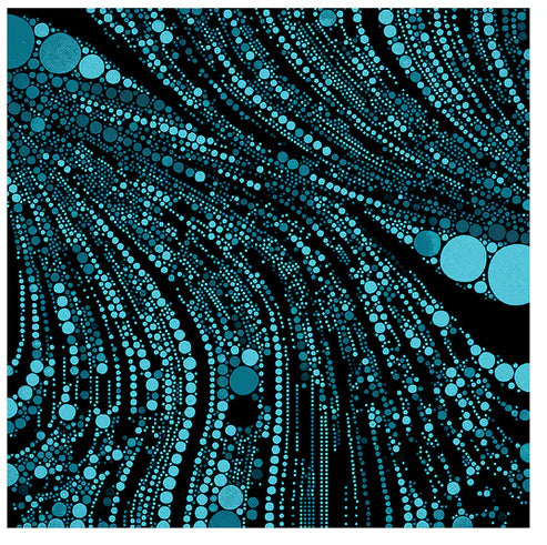 Cat Artistry Circled Swirl Turquoise Peggy Collins Benartex Cotton Fabric BE-16737-84