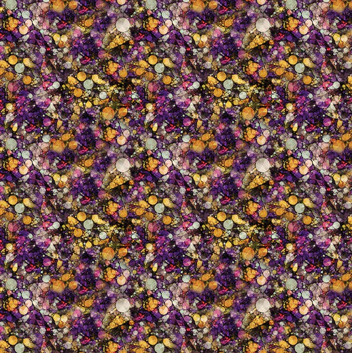 Cat Artistry Sparkle Purple Multi Peggy Collins Benartex Cotton Fabric BE-16738-63