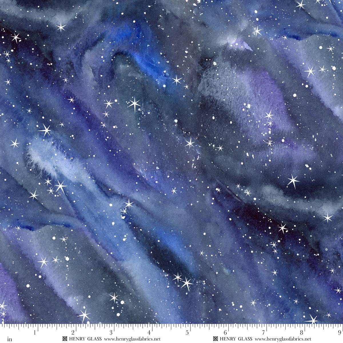 Cat House Midnight Sky Nightshade Dark Blue Mayo Moreno Henry Glass Cotton Fabric HG-2599-59 | US Fabric Shop
