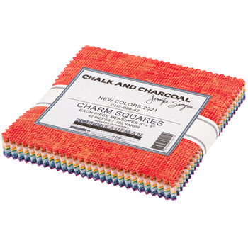 Chalk and Charcoal Charm Squares 5"  Jennifer Sampou Robert Kaufman Fabrics Cotton Fabric RK-CHS-988-42