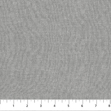 Chambray Yarn-Dyed Woven Gray Deborah Edwards Northcott Cotton Fabric NC-W9055-92