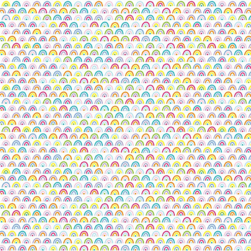 Chasing Rainbows Tiny Rainbows Multi Emily Dumas Henry Glass Cotton fabric HG-692-12