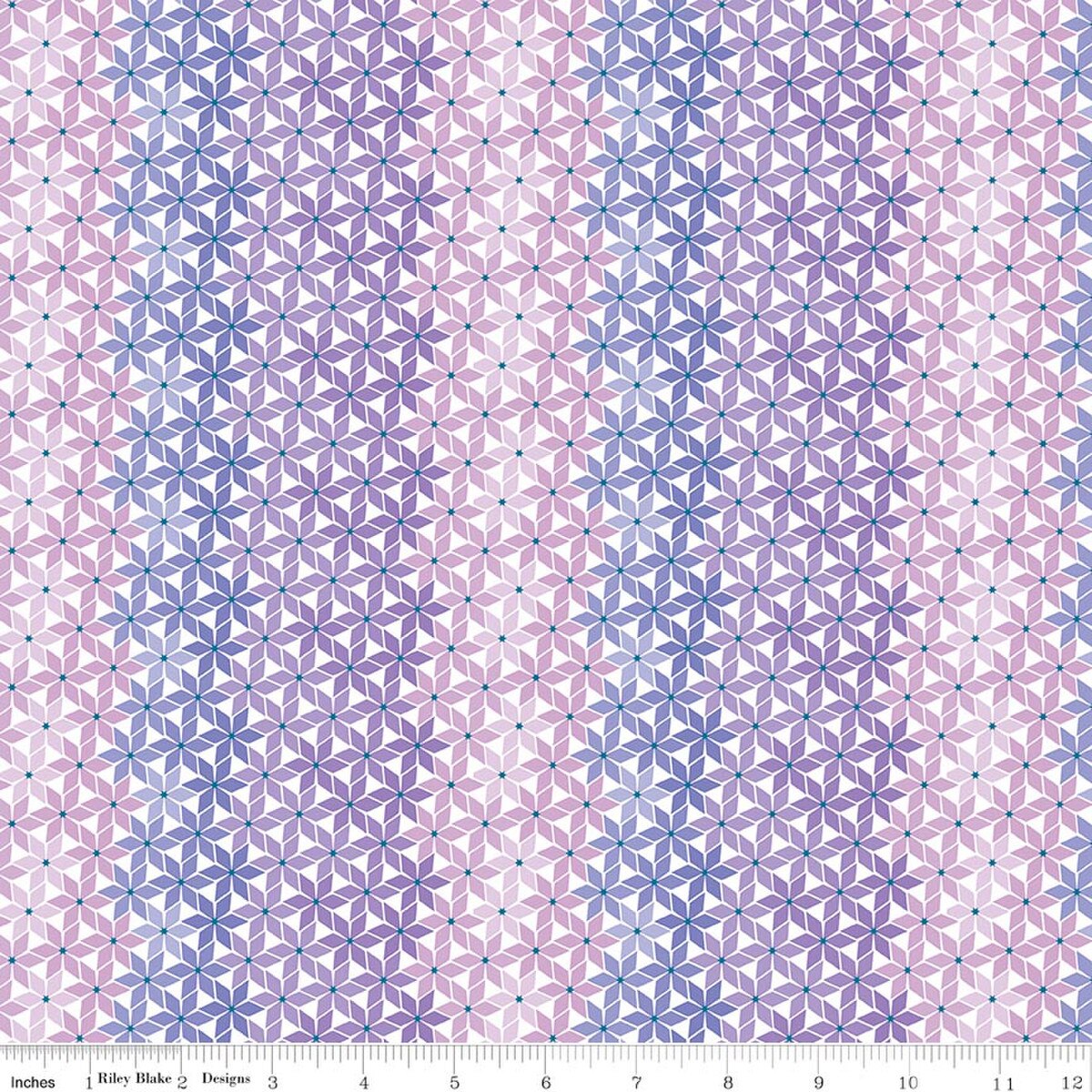 Chasing Rainbows Stellar Weave 6 point stars Purple Leslie Ryan Blooming Boldly Riley Blake Cotton Fabric RB-C18014-PURPLE