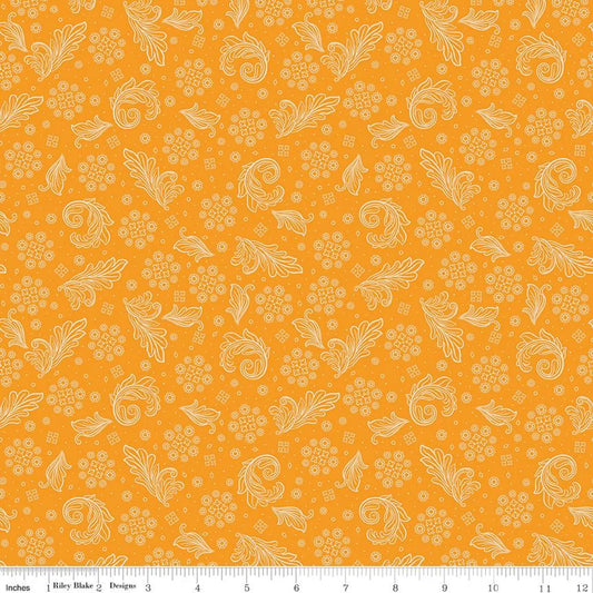 Cheddar at Twilight Scarf Cheddar Orange RBD Designers Riley Blake Designs Cotton Fabric RB-C15162-CHEDDAR