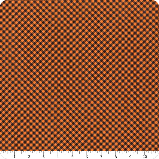 Chelsea's Checks 1/8" Check Orange and Black Chelsea Carter and Priscilla Blain Henry Glass Cotton Fabric HG-9700-39