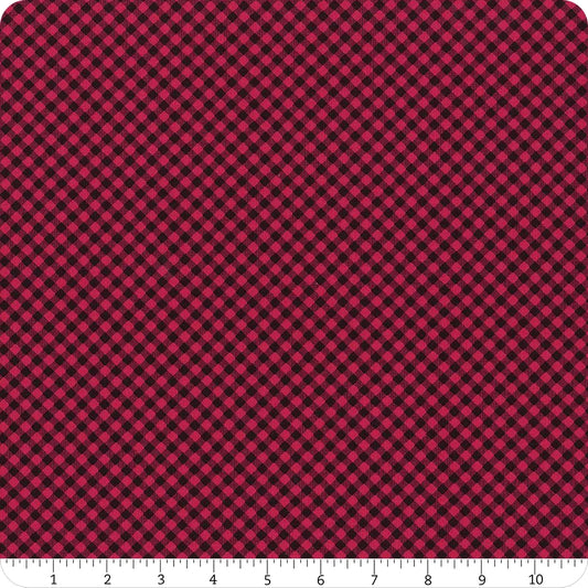 Chelsea's Checks 1/8" Check Red and Black Chelsea Carter and Priscilla Blain Henry Glass Cotton Fabric HG-9700-89