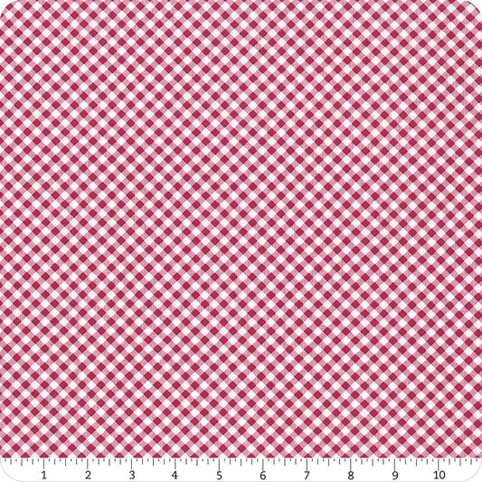 Chelsea's Checks 1/8" Check Red and White Chelsea Carter and Priscilla Blain Henry Glass Cotton Fabric HG-9700-8