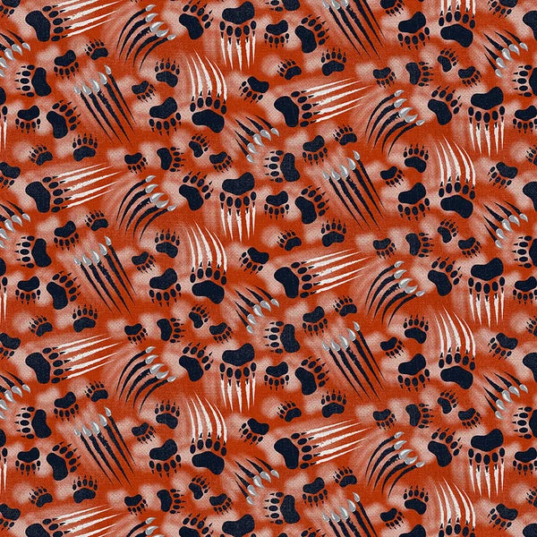 Chi-Town Tough Chicago Bear Paws Football Paintbrush Studios Cotton Fabric PBS-120-26623