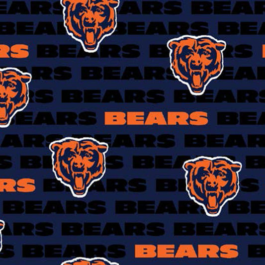Chicago Bears NFL Football Canvas Mini Print Fabric Traditions Cotton Fabric NFL-70543-CH