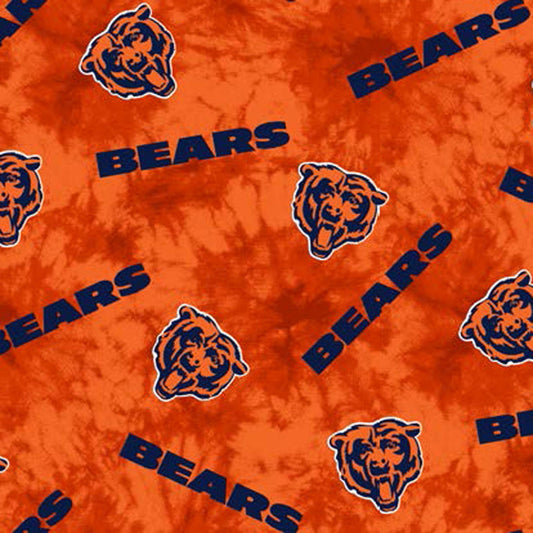Chicago Bears NFL Football Canvas Tie Dye Fabric Traditions Cotton Fabric NFL-70566-CH