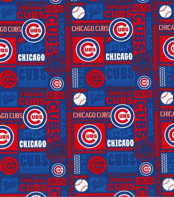 Chicago Cubs MLB Baseball Block Fabric Traditions Cotton Fabric | US Fabric Shop