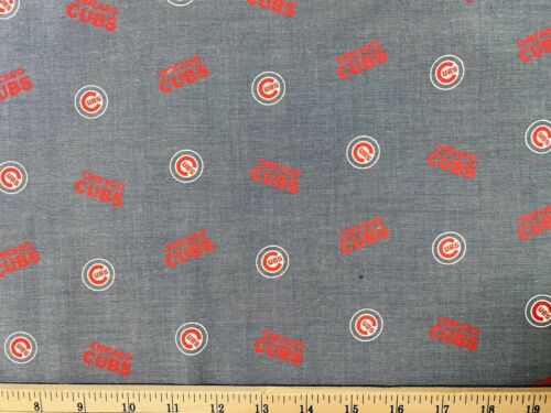 Chicago Cubs MLB Baseball Chambray Fabric Traditions Cotton Fabric MLB-60340B