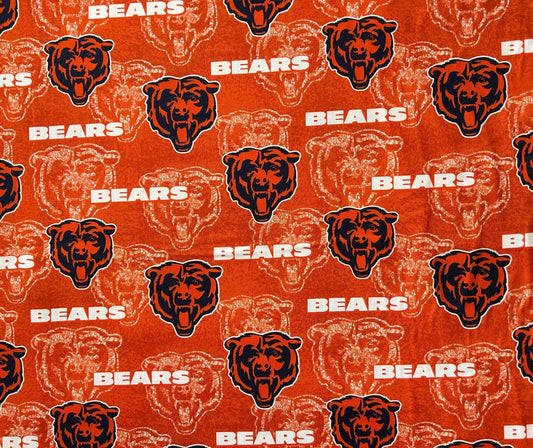 Chicago Bears NFL Football Logo Orange Fabric Traditions Cotton Fabric NFL-70486-D