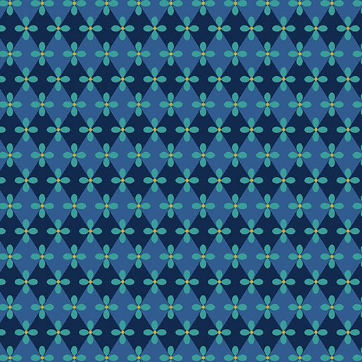 Christmas Spirit Diamond Splendor Blue David Galchutt Benartex Cotton Fabric