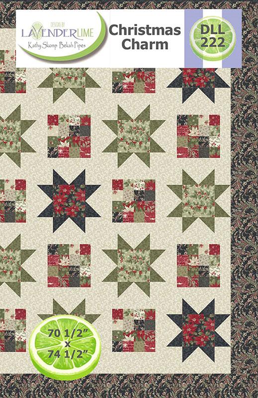 Christmas Charm G 70.5''x74.5'' Quilt Book Kathy Skomp Designs By Lavender Lime DLL-222