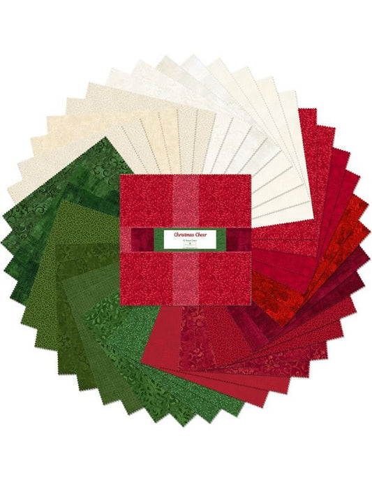 Christmas Cheer 10" Squares Karat Gems Wilmington Prints Cotton Fabric