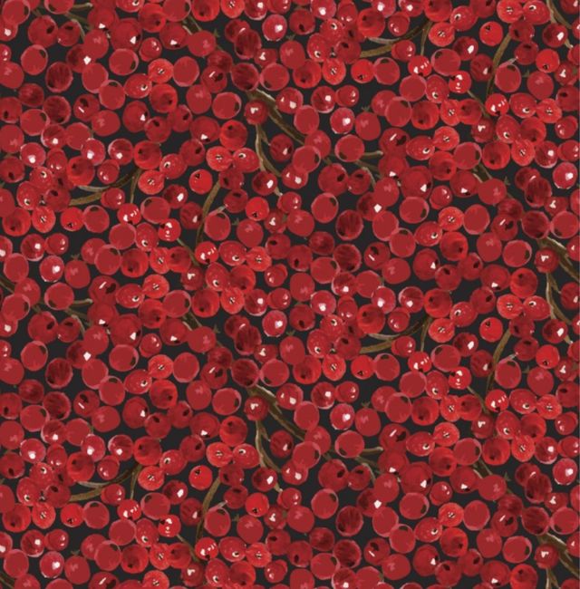 Christmas Floral Collection Berries Sharon Lee Quilter's Palette Fabric Editions Cotton Fabric