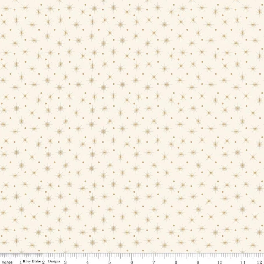 Christmas Greetings Christmas Lights Cream Sandy Gervais Riley Blake Designs Cotton Fabric RB-C17667-CREAM | US Fabric Shop