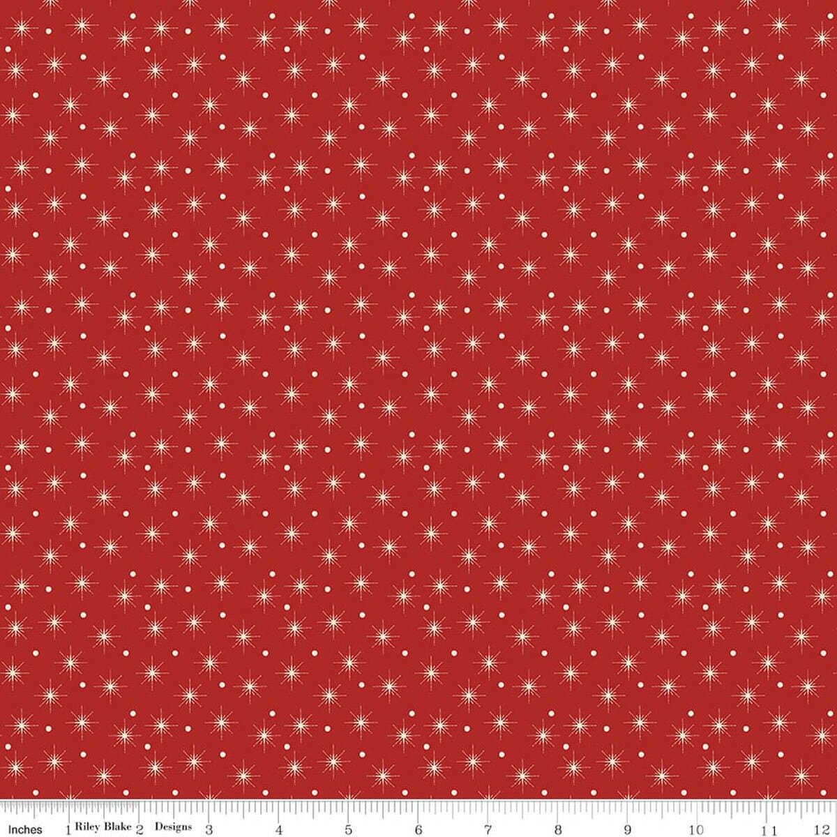 Christmas Greetings Christmas Lights Red Sandy Gervais Riley Blake Designs Cotton Fabric RB-C17667-RED | US Fabric Shop