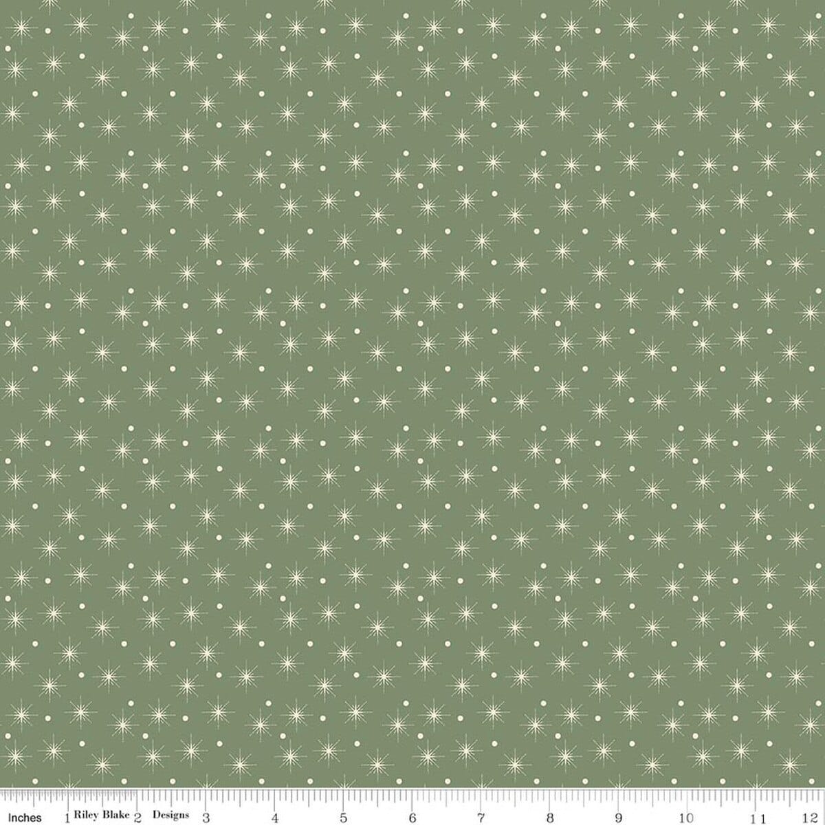 Christmas Greetings Christmas Lights Spruce Sandy Gervais Riley Blake Designs Cotton Fabric RB-C17667-SPRUCE | US Fabric Shop