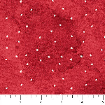 Christmas Joy White Mini Stars Light Red Tonal Deborah Edwards Linda Ludovico Northcott Cotton Fabric