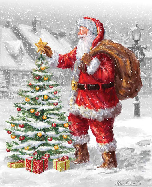 Christmas Wishes Santa's Tree Panel 36" Multi Riley Blake Designs Cotton Fabric RB-PD15041-PANEL