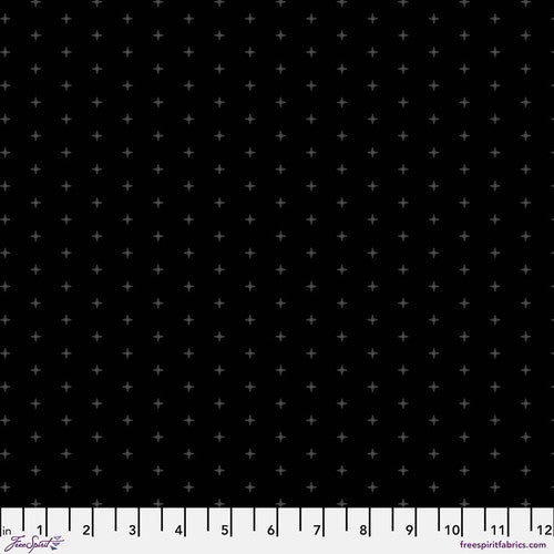 Chromatics Cross Stitch Black Free Spirit Cotton Fabric FS-PWFS059.BLACK